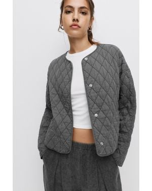 Pull&Bear Lightweight Padded Jacket - Grey