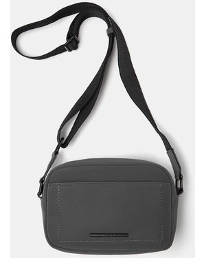 Pull&Bear Rubberised Crossbody Bag - Black