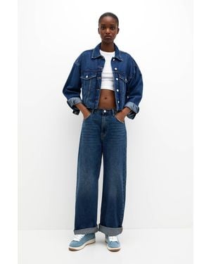 Pull&Bear Relaxed Fit Baggy Jeans - Blue