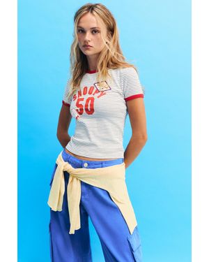 Pull&Bear T-Shirt Mit Snoopy Und - Blau