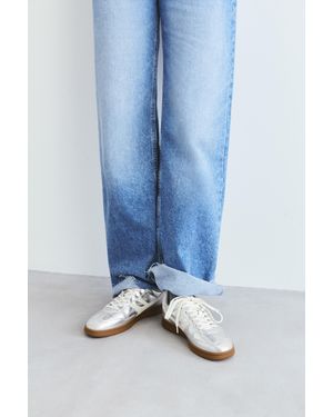 Pull&Bear Retro Metallic Trainers - Blue