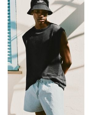 Pull&Bear Regular Fit Swim Shorts - Black