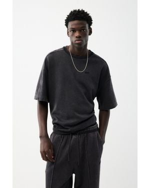 Pull&Bear Short Sleeve Stwd Sweatshirt - Blue