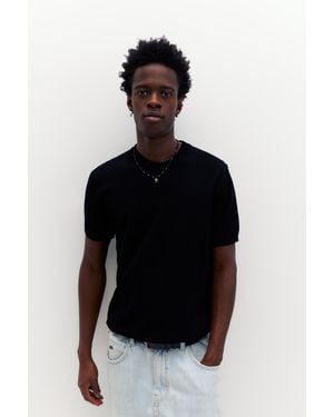 Pull&Bear Short Sleeve Jumper - Black