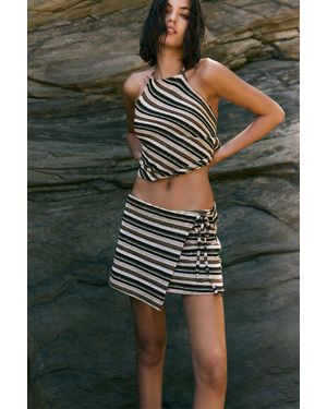 Pull&Bear Wrap Mini Skirt - Green