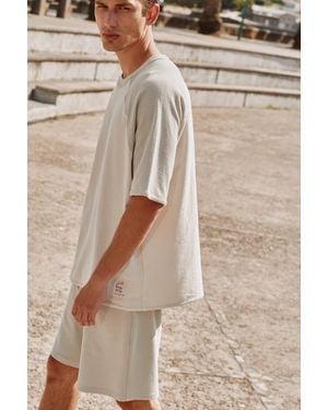 Pull&Bear Short Sleeve Raglan T-Shirt - Natural
