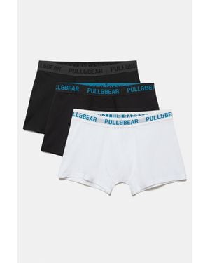 Pull&Bear Pack Of 3 Boxers - Black