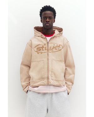 Pull&Bear Stwd Hooded Jacket - Brown