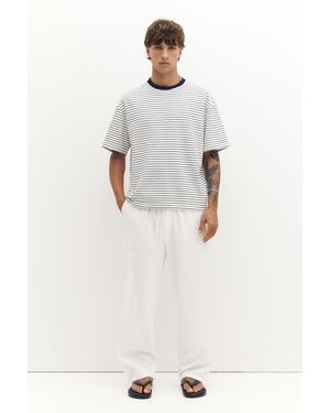 Pull&Bear Denim Joggers - White