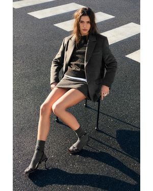 Pull&Bear Soft Mini Skirt - Grey