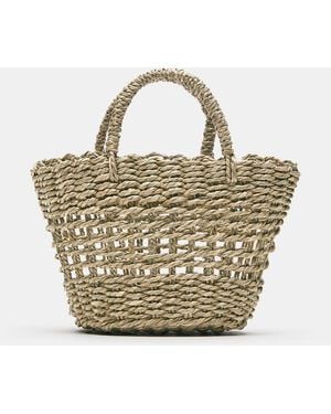 Pull&Bear Mini Basket Bag - Metallic