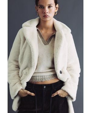 Pull&Bear Faux Fur Coat - Grey