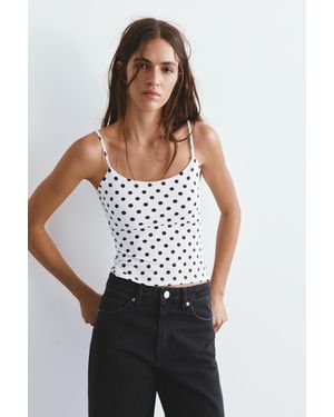 Pull&Bear Polyamide Adjustable Strap Top - White