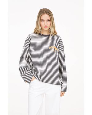 Pull&Bear Long Sleeve Top - Grey