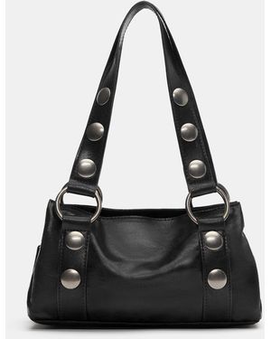 Pull&Bear Studded Shoulder Bag - Black