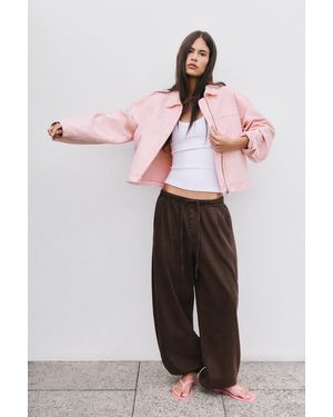 Pull&Bear Sarouel Trousers With An Elasticated Waist - Brown