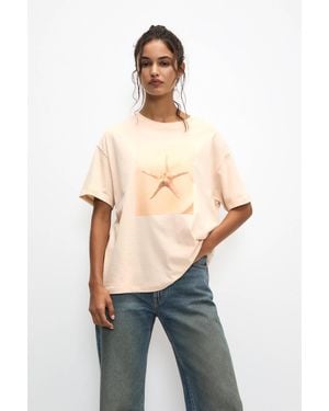 Pull&Bear Starfish Graphic T-Shirt - Multicolour