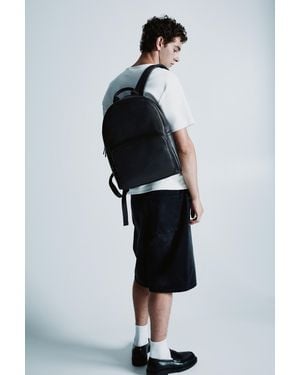 Pull&Bear Backpack With Textured Pocket - Blue