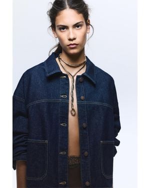 Pull&Bear Bendable Metallic Necklace - Blue