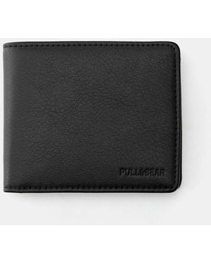 Pull&Bear Plain Wallet - Black