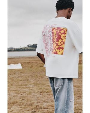 Pull&Bear Stwd Graphic Boxy T-Shirt - White