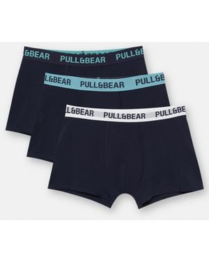 Pull&Bear 3-Pack Of Boxers - Blue