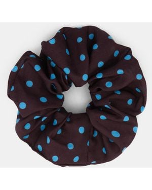 Pull&Bear Polka Dot Scrunchie - Blue