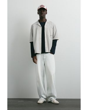 Pull&Bear Wide-Leg Jeans - Grey