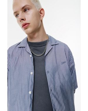 Pull&Bear Stwd Striped Shirt - Blue