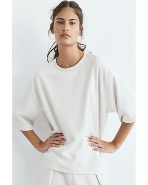 Pull&Bear Soft-Feel Short Sleeve T-Shirt - White