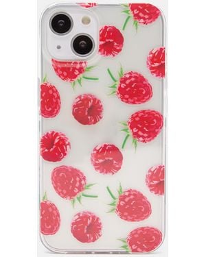 Pull&Bear Raspberry Print Iphone Case - Red