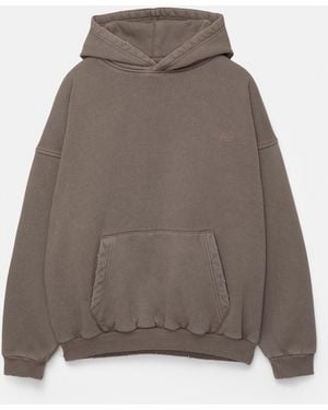 Pull&Bear Stwd Faded Hoodie - Brown