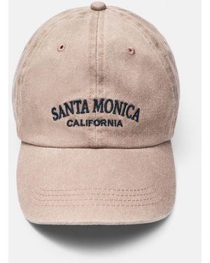Pull&Bear Cap Mit Santa Monica-Grafik - Natur