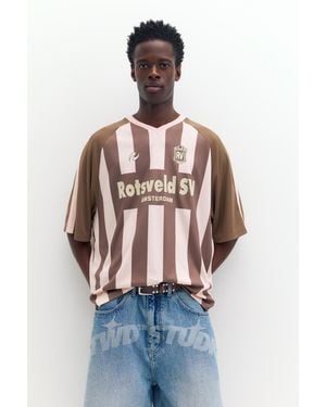 Pull&Bear Amsterdam Striped T-Shirt - Pink