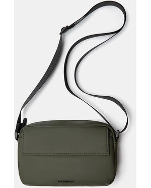 Pull&Bear Rubberized Crossbody Bag - Green
