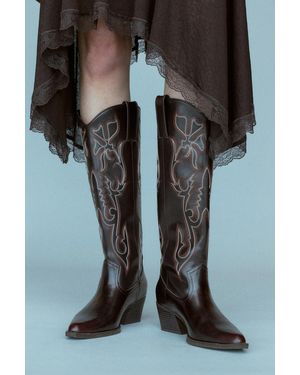 Pull&Bear Cowboy Boots - Black