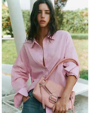 Pull&Bear Buckle And Zip Shoulder Bag - Pink