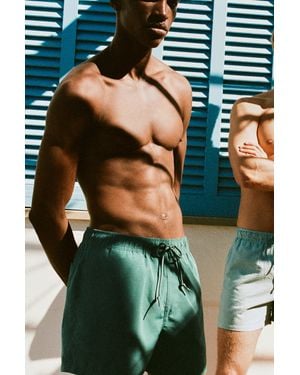 Pull&Bear Basic Swimming Trunks - Green