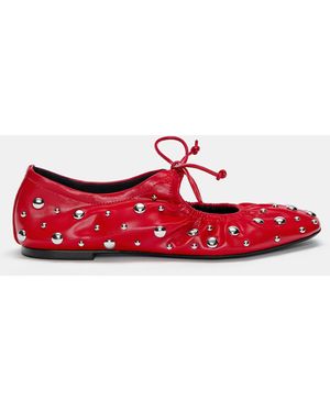 Pull&Bear Gathered Ballet Flats With Studs