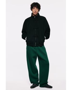 Pull&Bear Basic Baggy Joggers - Green