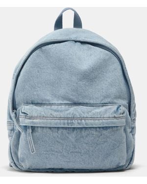 Pull&Bear Denim-Rucksack - Blau