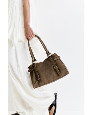 Pull&Bear Shoulder Bag With Buckles - Black