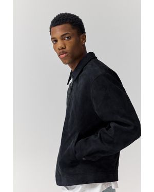 Pull&Bear Faux Suede Jacket - Black