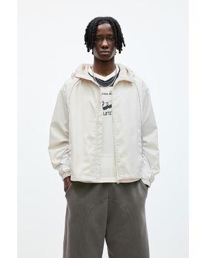 Pull&Bear Stwd Panelled Raincoat - White