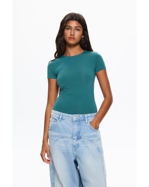 Pull&Bear Polyamide Bodysuit - Blue