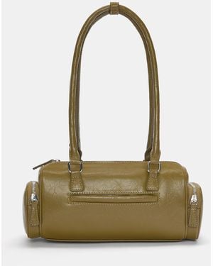 Pull&Bear Retro Shoulder Bag With Pockets - Green