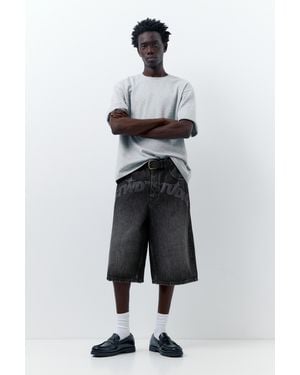 Pull&Bear Stwd Super Baggy Jorts - Grey