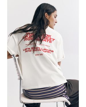 Pull&Bear Roommate Graphic T-Shirt - White