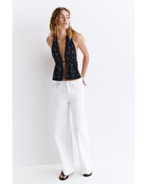 Pull&Bear Oversize Baggy Jeans - White