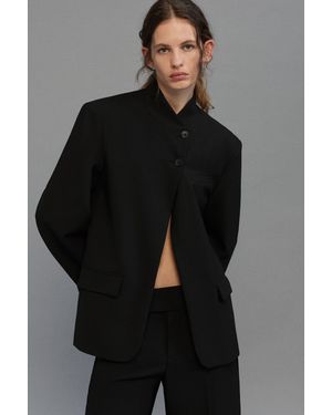Pull&Bear Schwarzer Zweireihiger Blazer